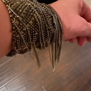 Free People Brass gold/silver bracelet